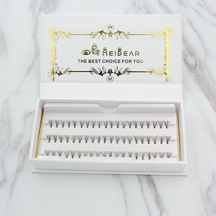 Natural looking 0.07m 2D-6D individual Korean PBT silk eyelash extension 